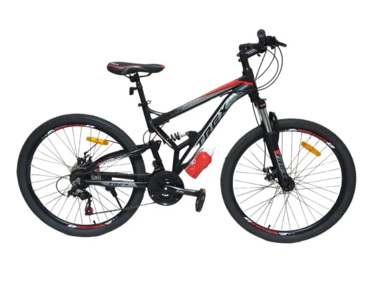 bicicleta doble suspension trex 26 rojo